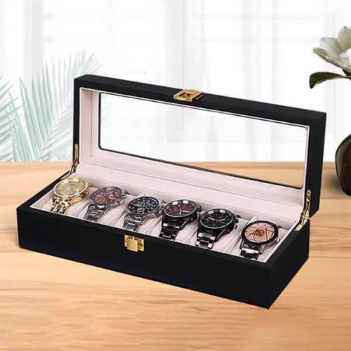 Boîte de Rangement pour 6 Montres – Élégance et Organisation