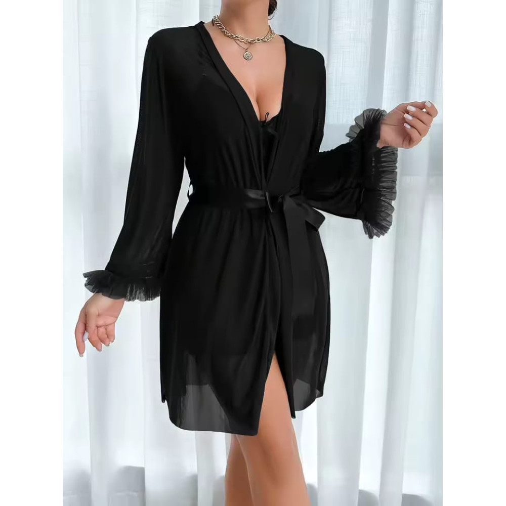 Nuisette Femme Noire Élégante – Lingerie Moderne Confort & Style nuisette femme noire  lingerie femme élégante  nuisette confortable femme  vêtement de nuit femme  nuisette moderne noire  lingerie légère femme  tenue de nuit élégante