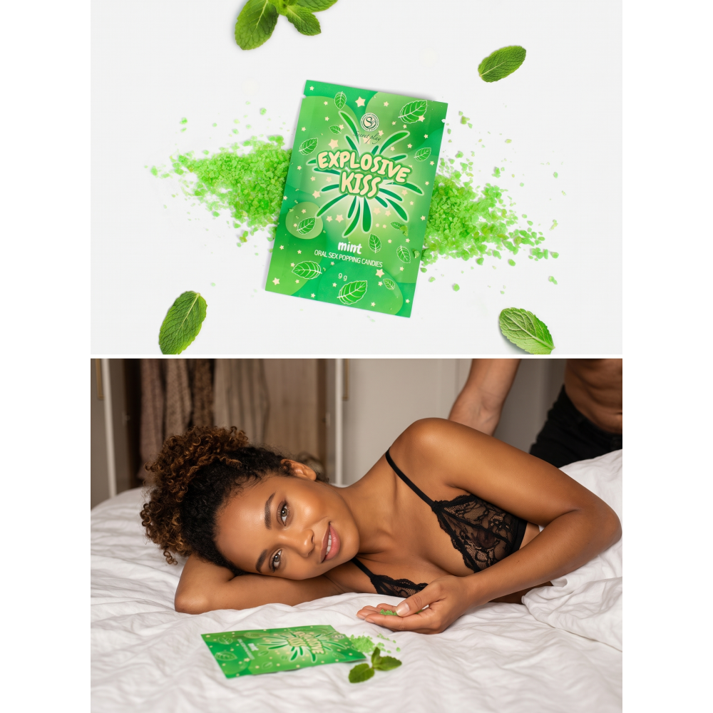Bonbons Pétillants Intimes EXPLOSIVE KISS Menthe - 9g