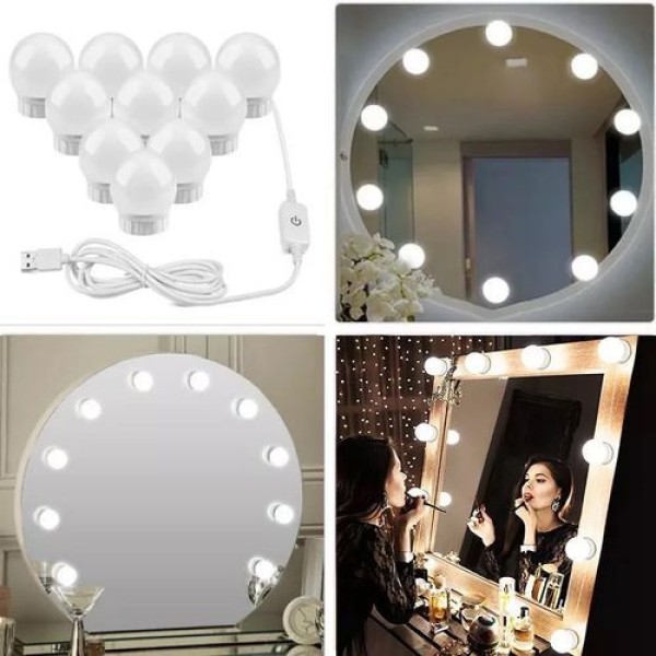 Kit Lampes pour Miroir MakeUp LED - Éclairage Professionnel