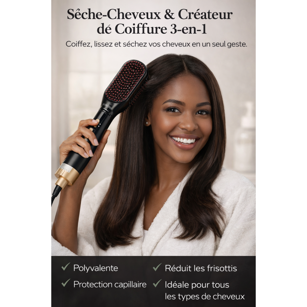Brosse Sèche-Cheveux Électrique AF-917 Brosse Sèche-Cheveux Électrique AF-917