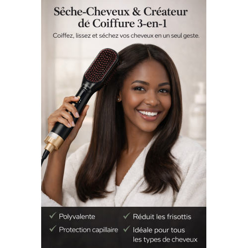 Brosse Sèche-Cheveux Électrique AF-917 Brosse Sèche-Cheveux Électrique AF-917
