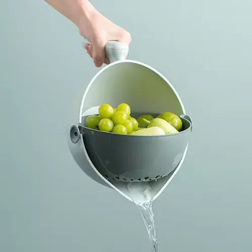 Nouveau Bol de Lavage Double Couches pour Fruits et Légumes