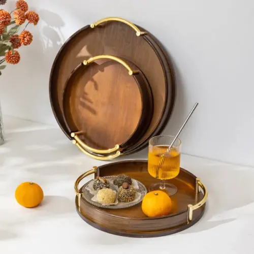 Plateau de Service en Bambou Élégant – Plateau Décoratif pour Café, Thé et Fruits Plateau de Service en Bambou Élégant – Plateau Décoratif pour Café, Thé et Fruits