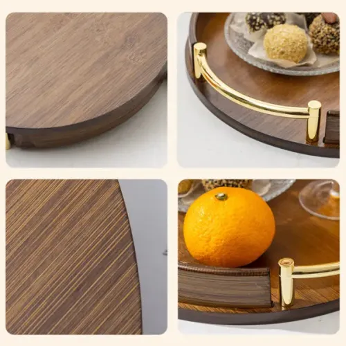 Plateau de Service en Bambou Élégant – Plateau Décoratif pour Café, Thé et Fruits Plateau de Service en Bambou Élégant – Plateau Décoratif pour Café, Thé et Fruits