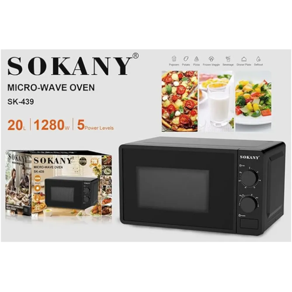 Micro-ondes SOKANY 20 Litres – Four Micro-ondes 1280W Cuisine Micro-ondes SOKANY 20 Litres – Four Micro-ondes 1280W Cuisine