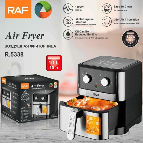 Friteuse Sans Huile RAF 10L – Air Fryer Puissant 1800W Friteuse Sans Huile RAF 10L – Air Fryer Puissant 1800W
