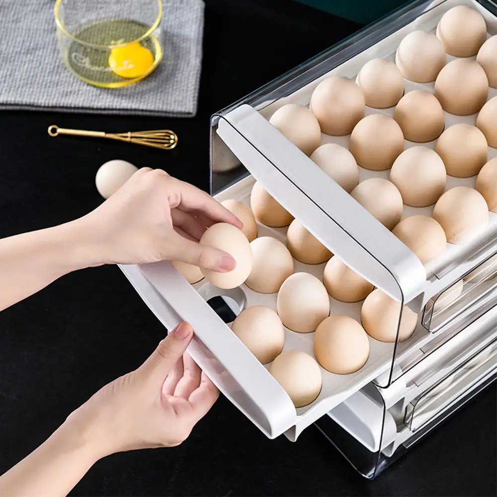 Support de Rangement Double Couche pour 40 Œufs – Pratique et Organisé