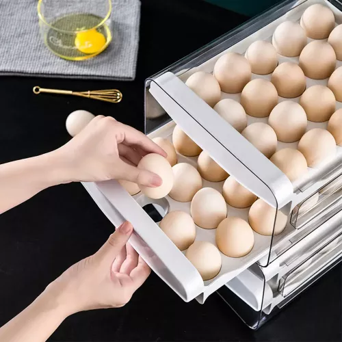 Support de Rangement Double Couche pour 40 Œufs – Pratique et Organisé