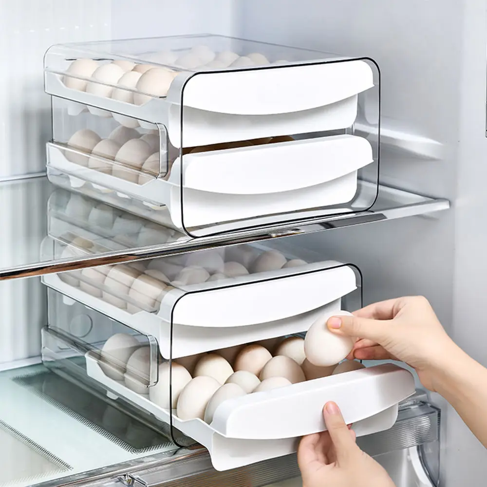Support de Rangement Double Couche pour 40 Œufs – Pratique et Organisé
