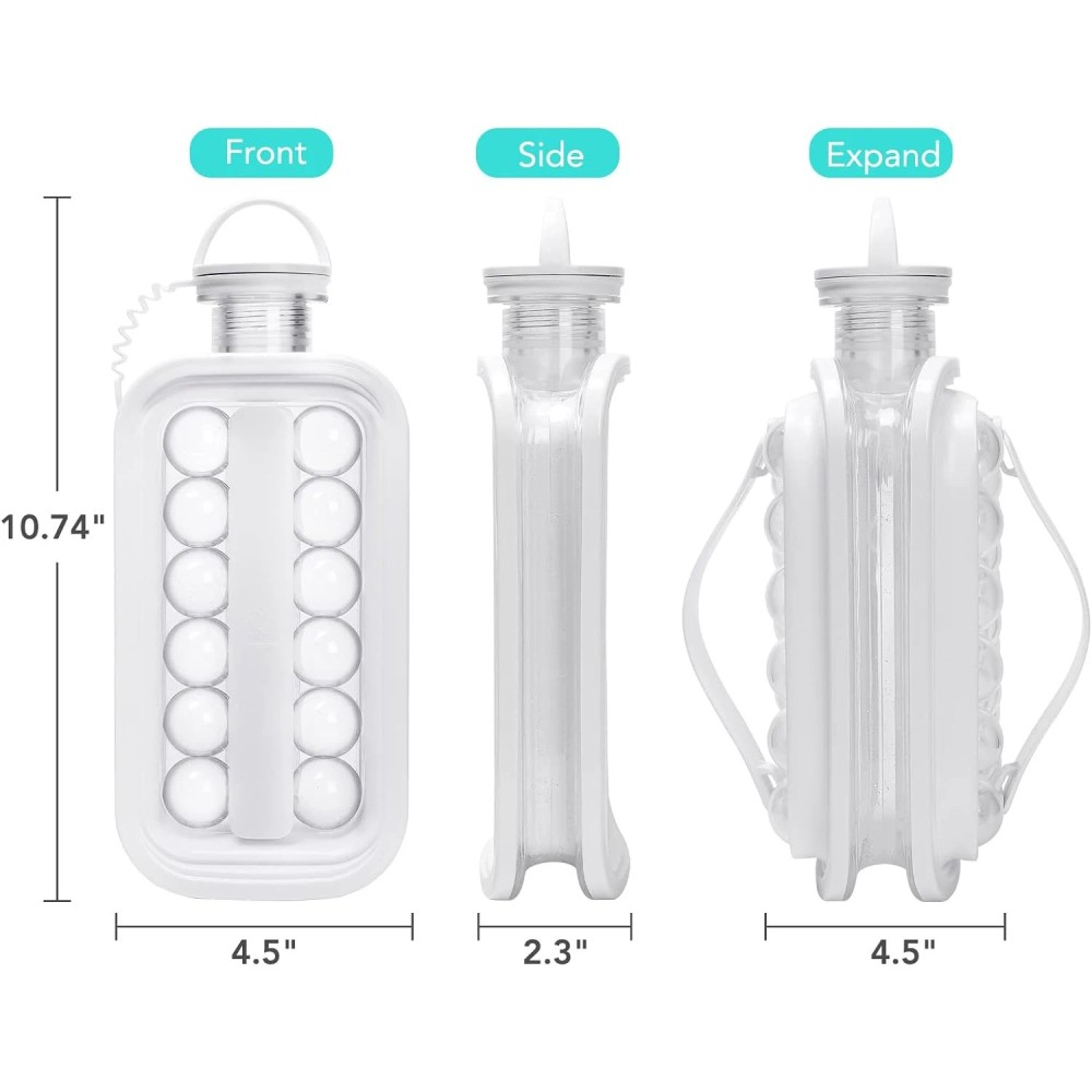 Bouteille Moule Glaçon 2 en 1 en Silicone - Pratique et Polyvalent
